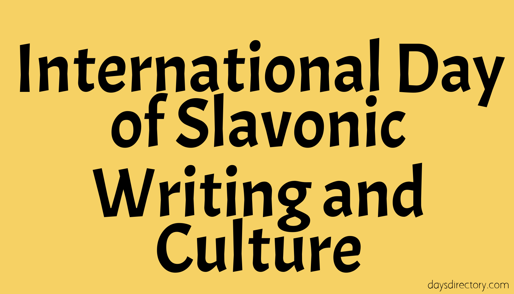 International Day of Slavonic Writing and Culture