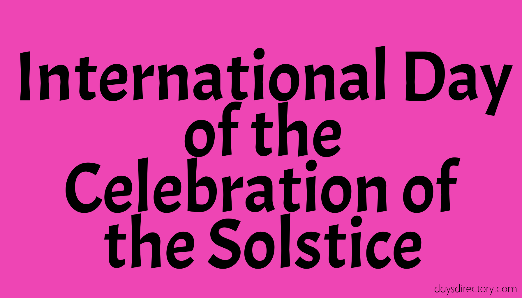 International Day of the Celebration of the Solstice