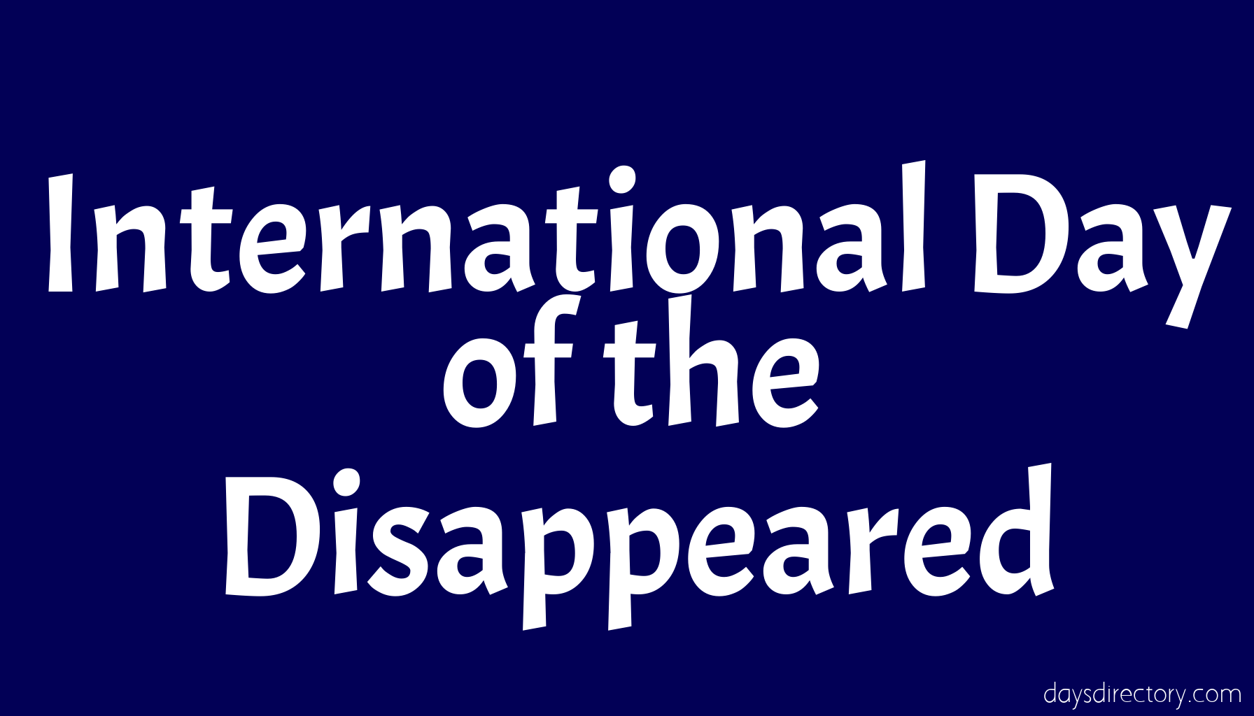 International Day of the Disappeared