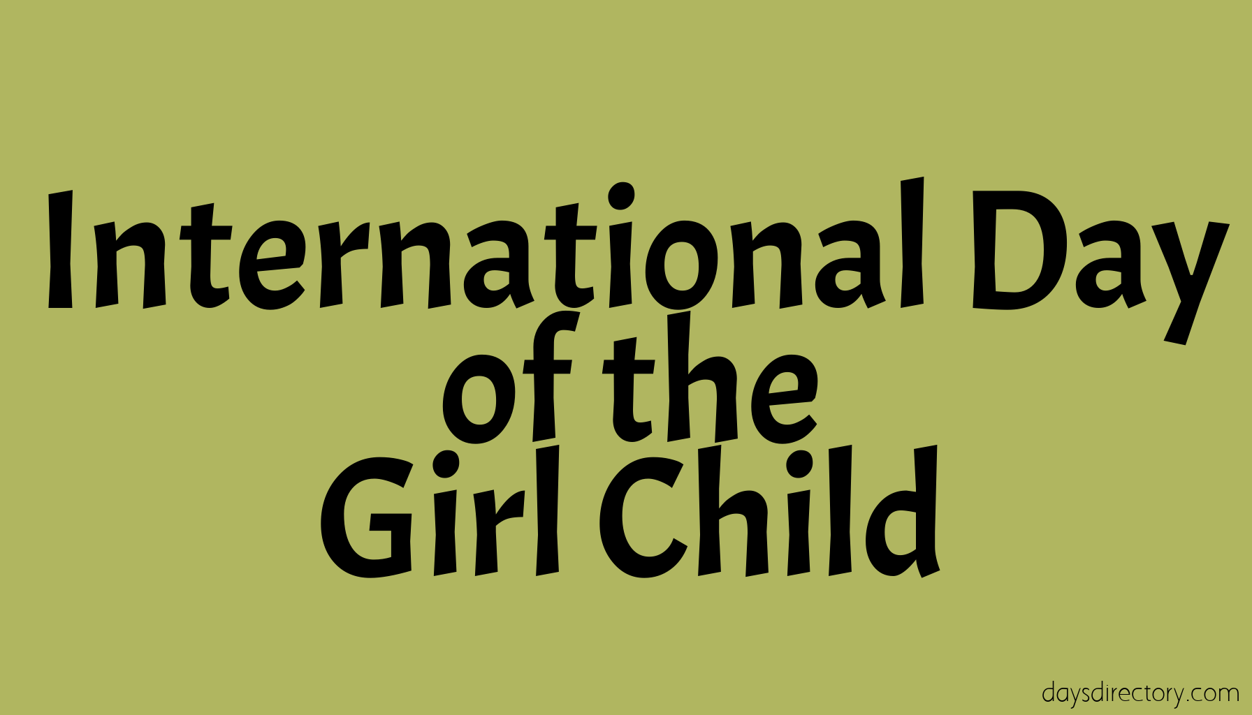 International Day of the Girl Child