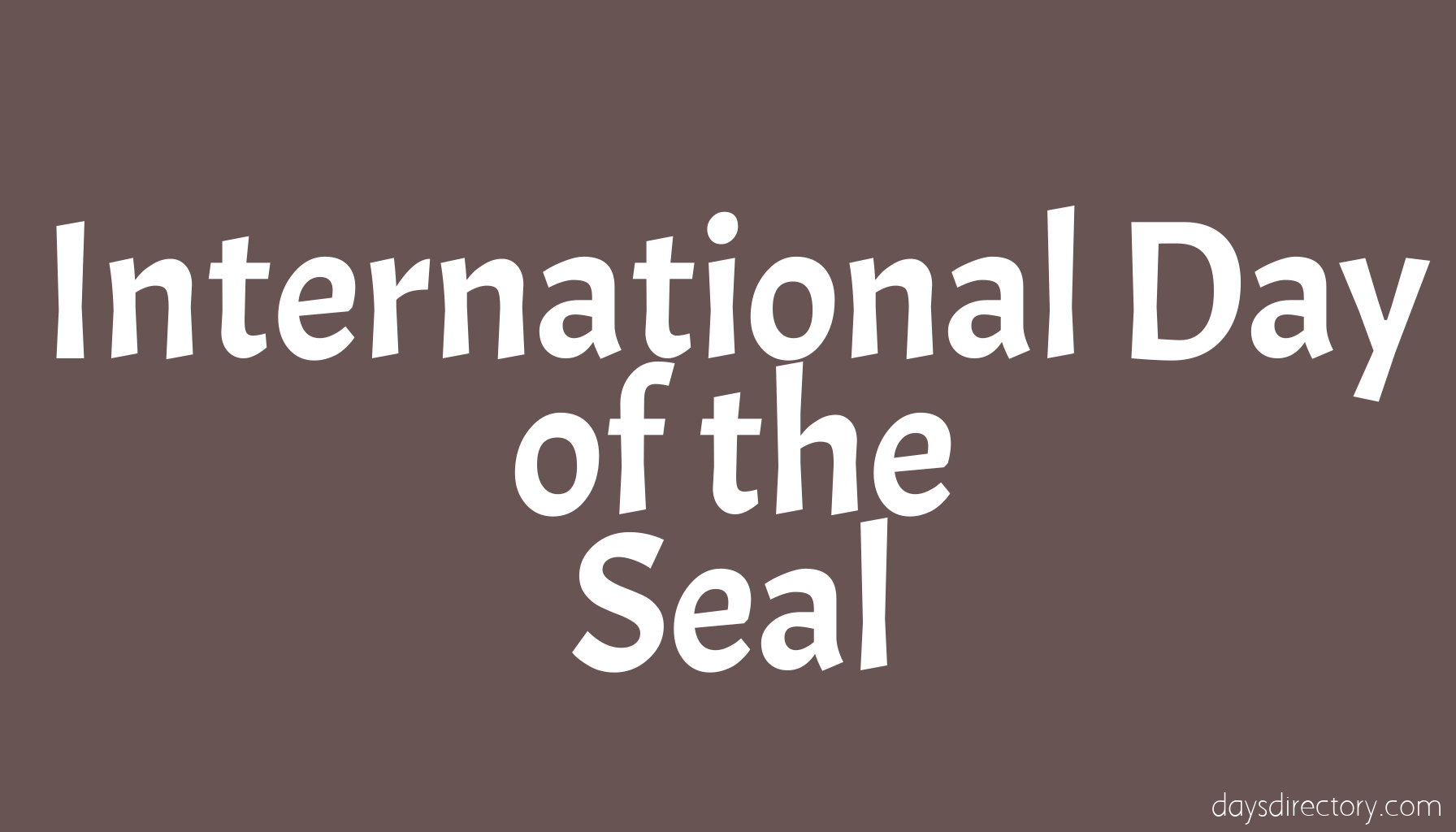 International Day of the Seal