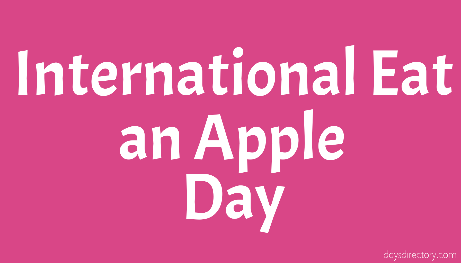 International Eat an Apple Day