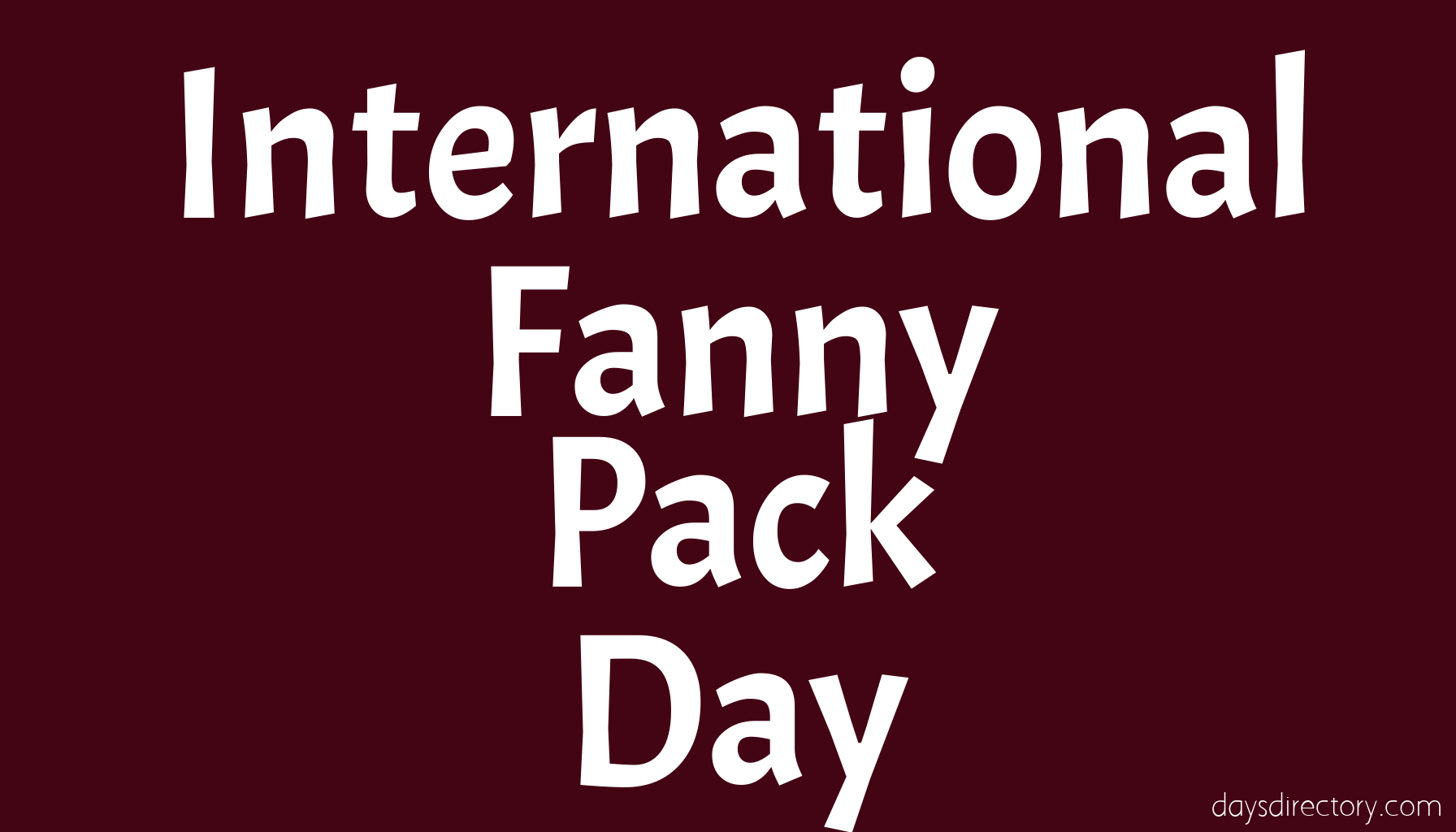 International Fanny Pack Day