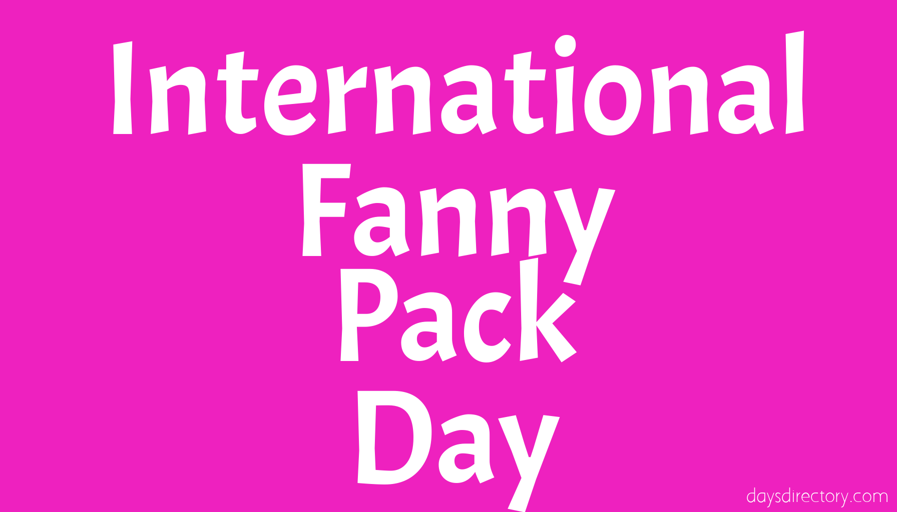 International Fanny Pack Day