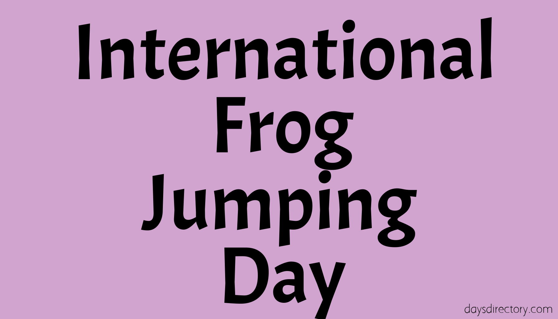 International Frog Jumping Day