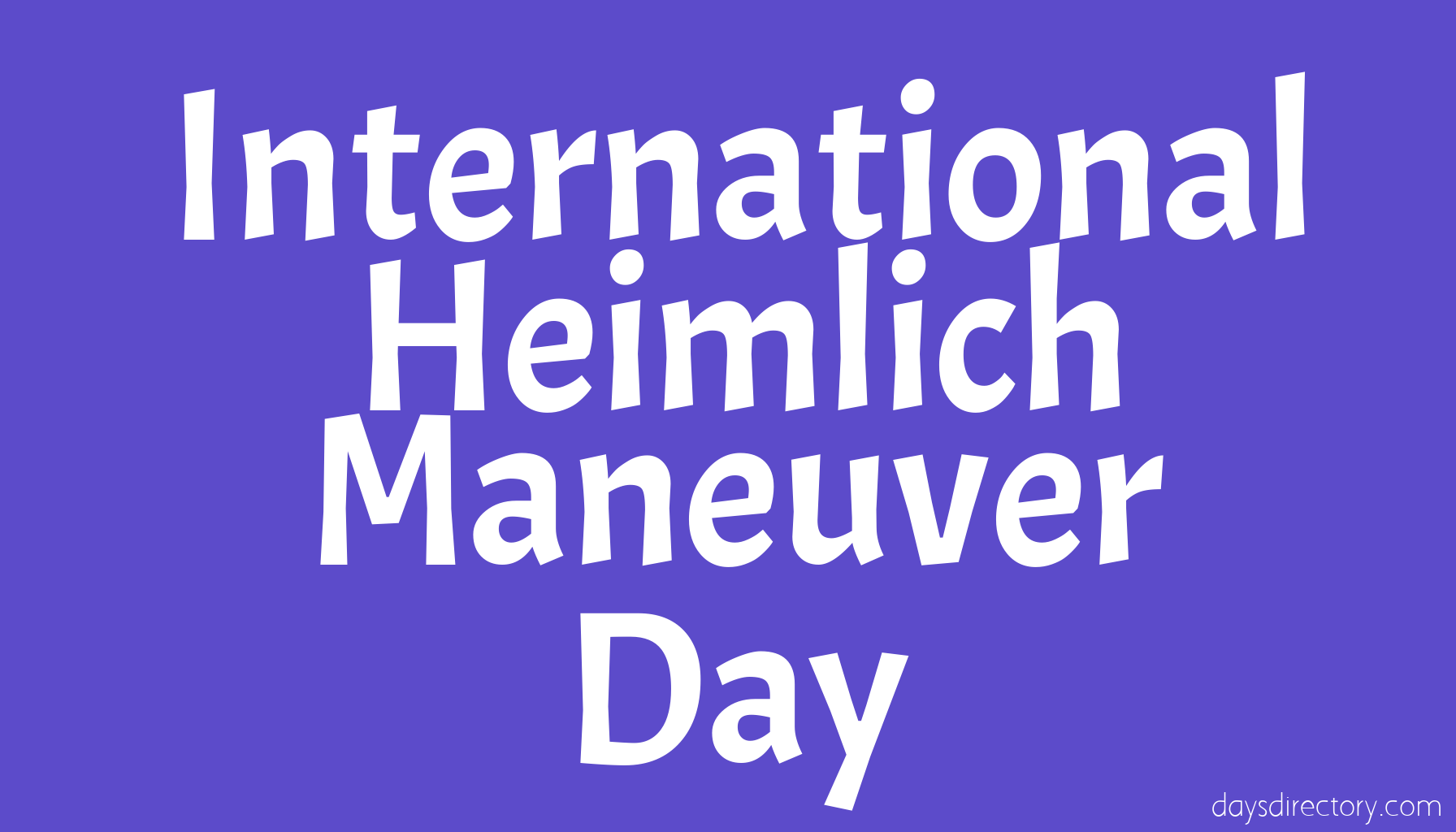 International Heimlich Maneuver Day