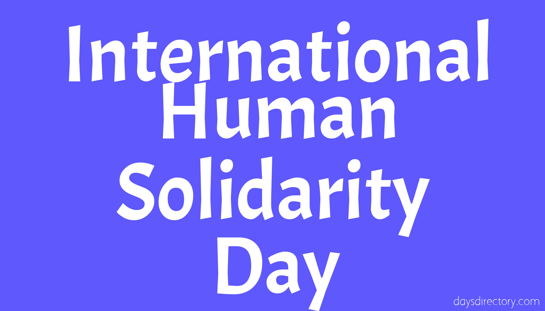 International Human Solidarity Day
