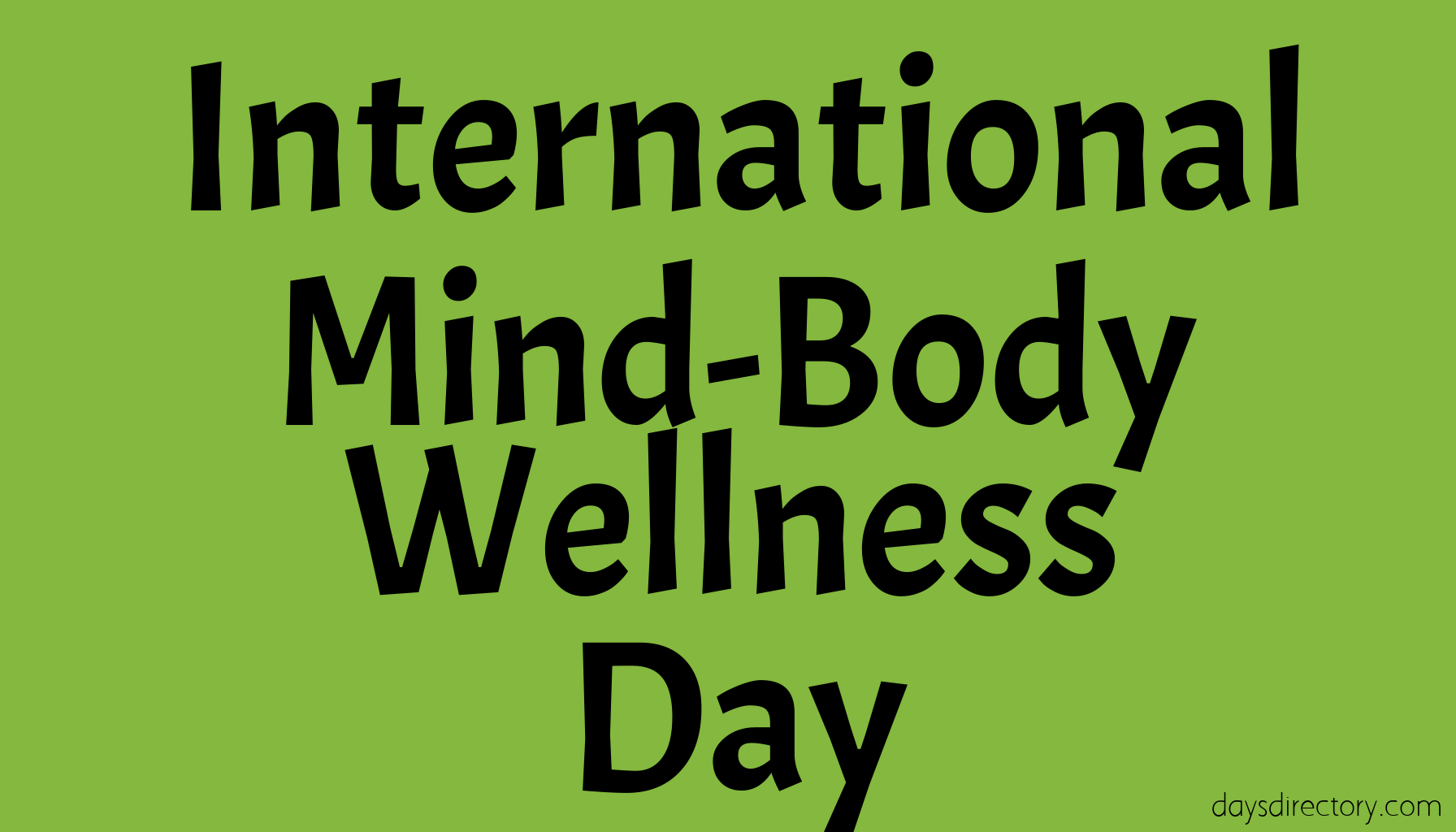 International Mind-Body Wellness Day