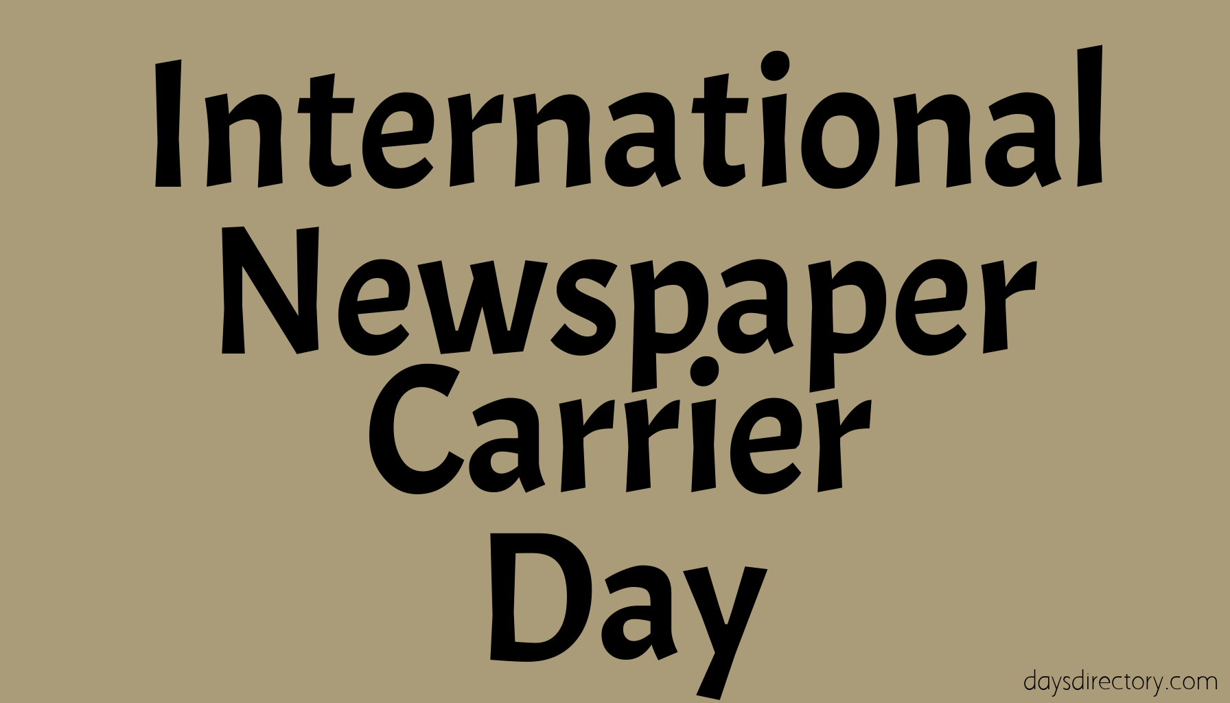 International Newspaper Carrier Day