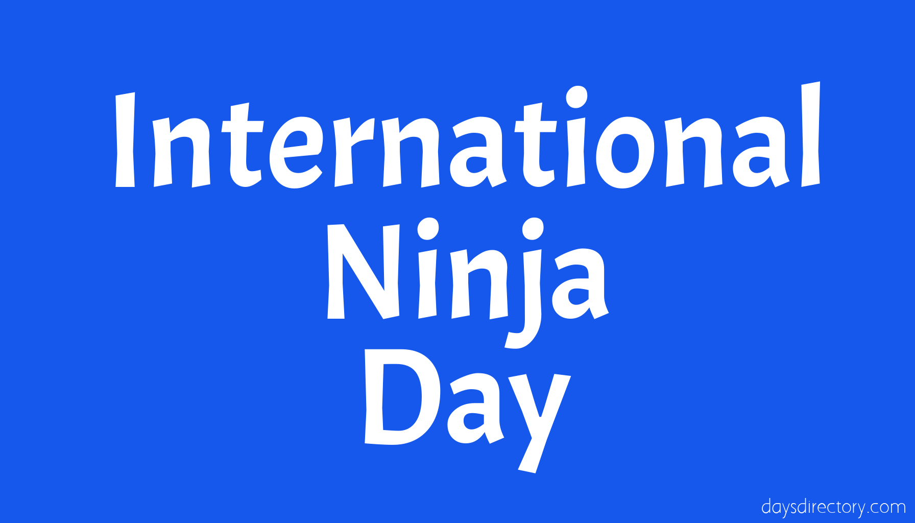 International Ninja Day