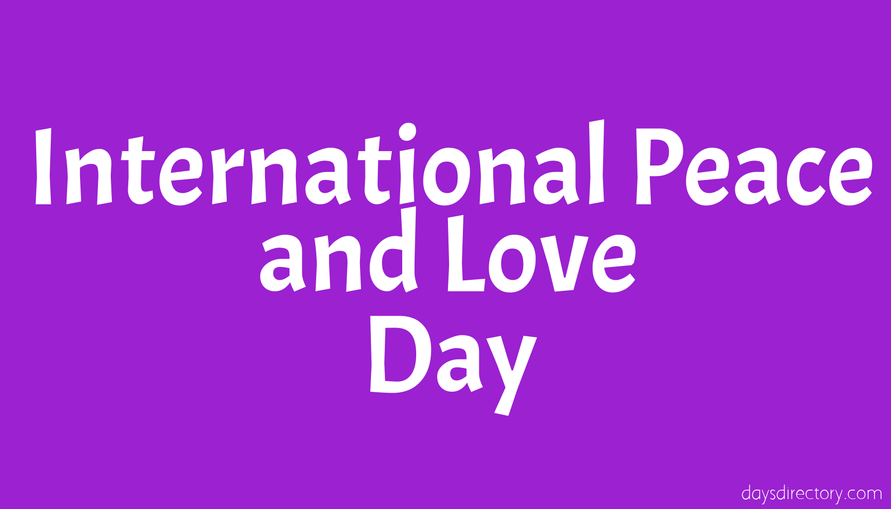 International Peace and Love Day