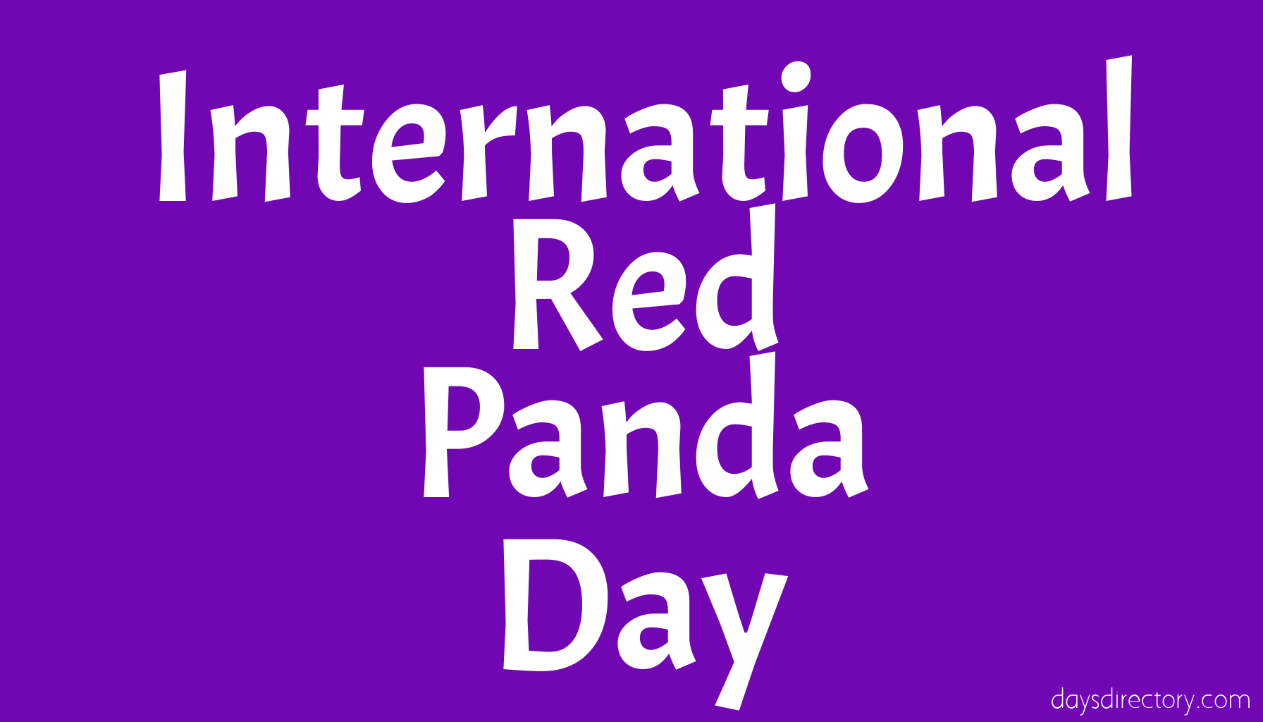 International Red Panda Day