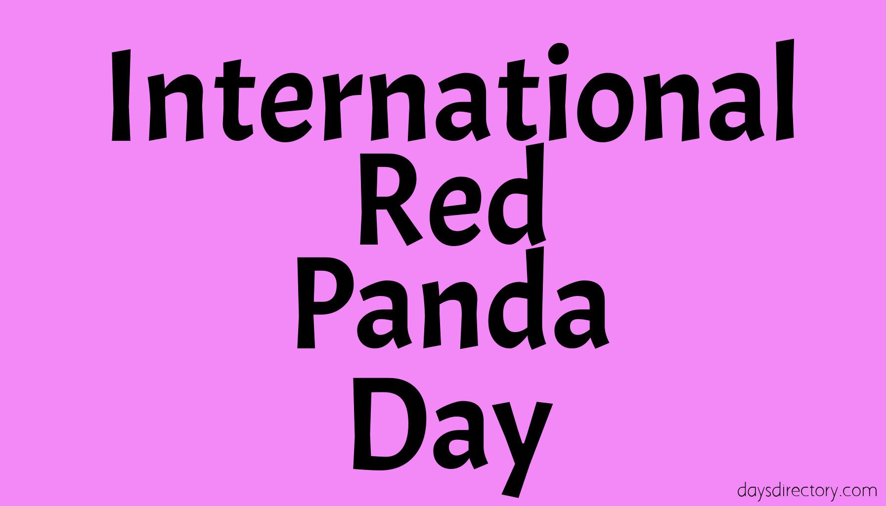 International Red Panda Day