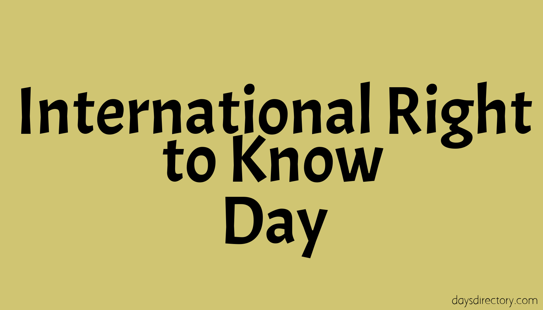 International Right to Know Day