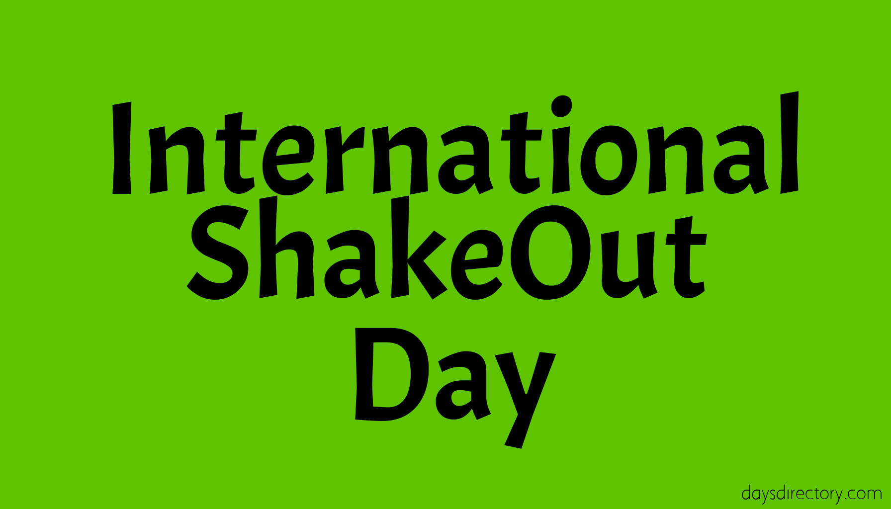 International ShakeOut Day