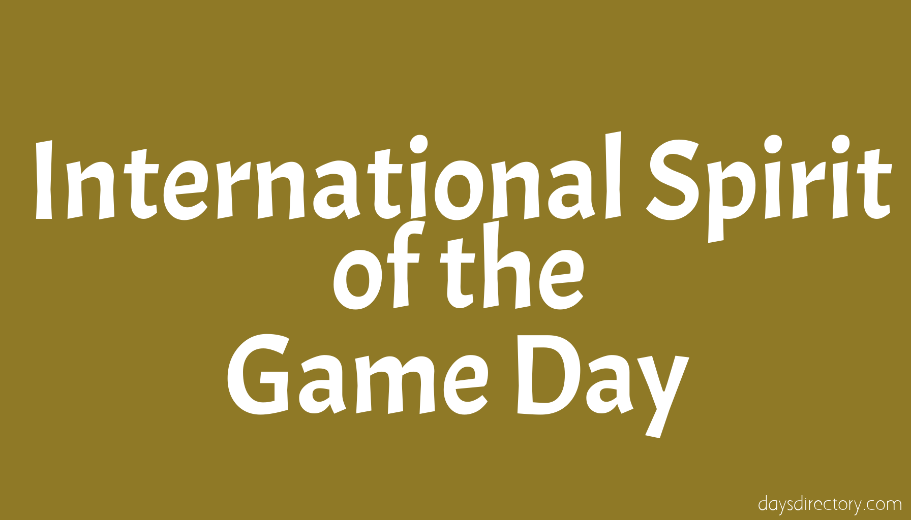 International Spirit of the Game Day