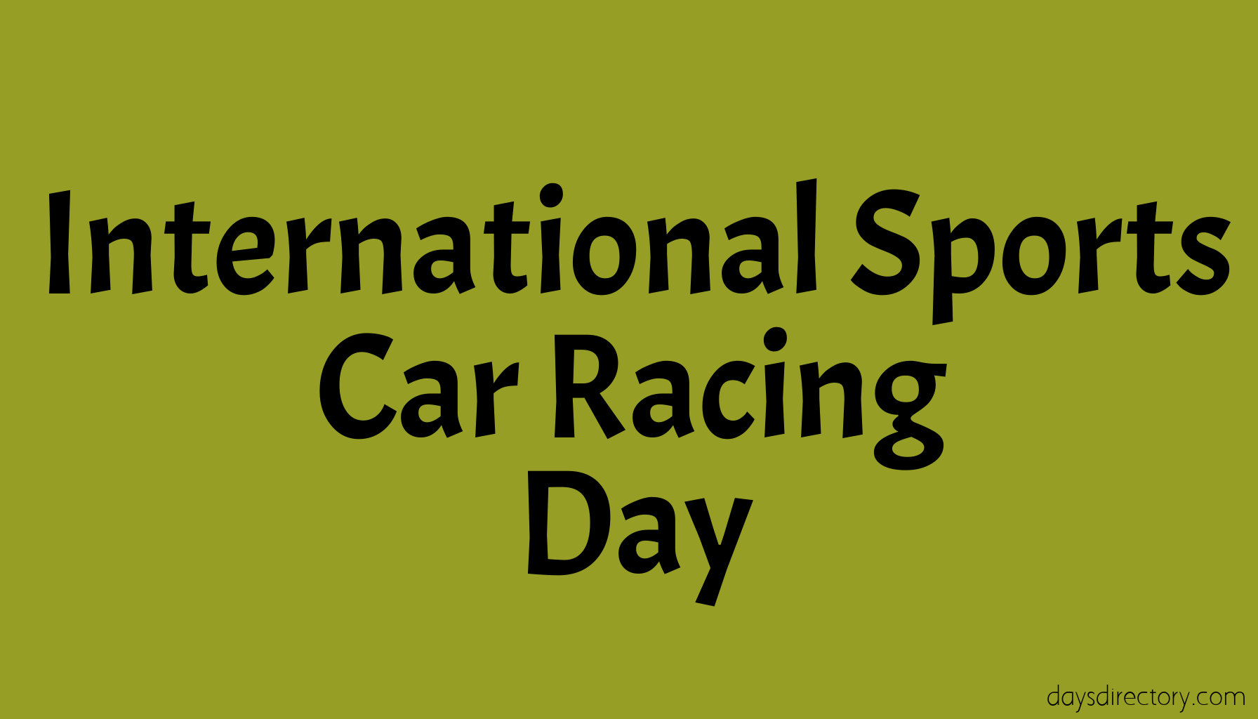 International Sports Car Racing Day