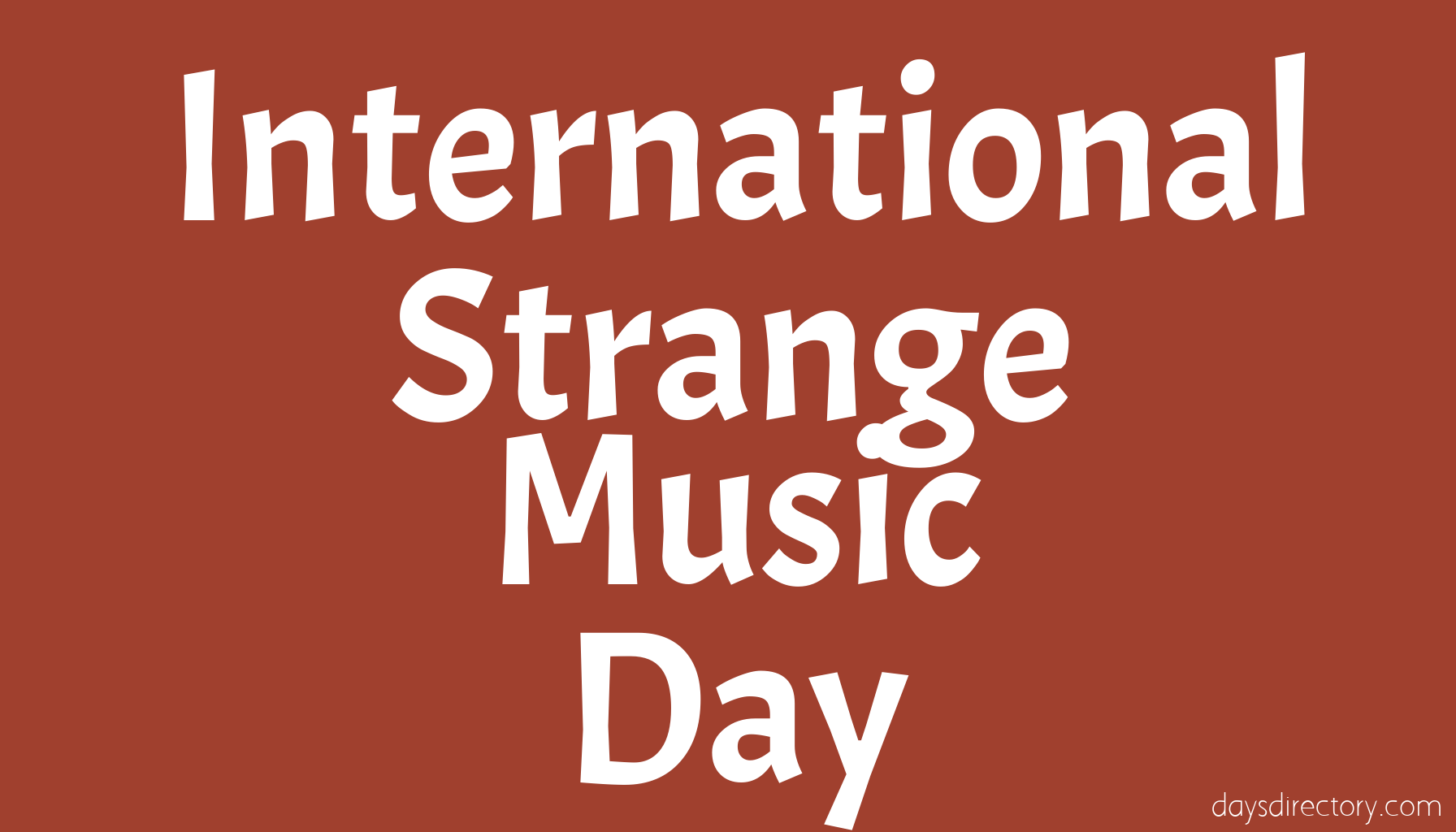 International Strange Music Day