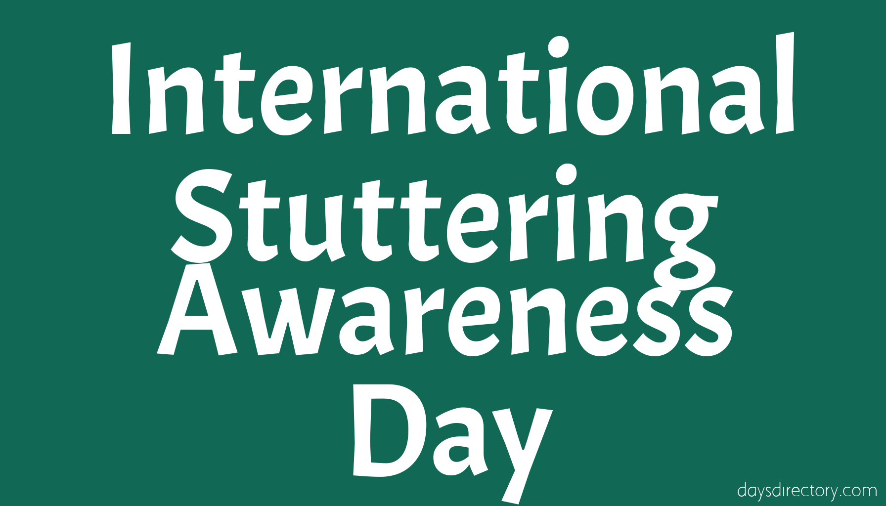 International Stuttering Awareness Day