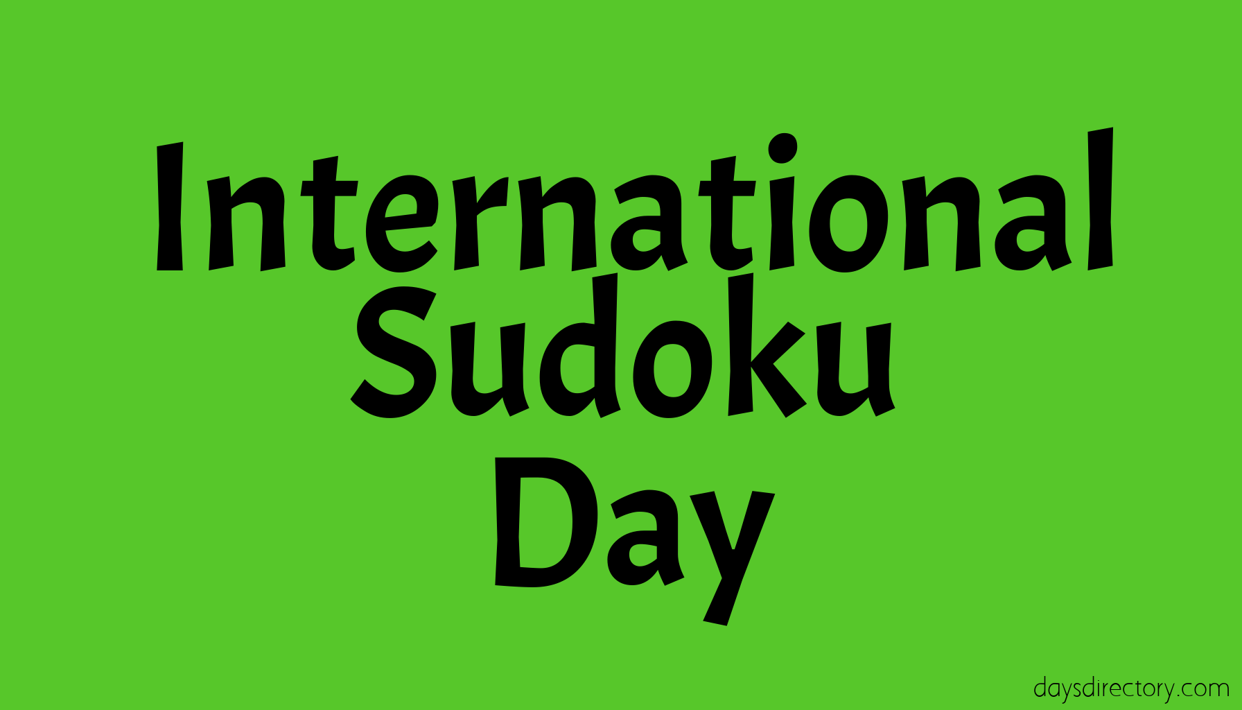 International Sudoku Day