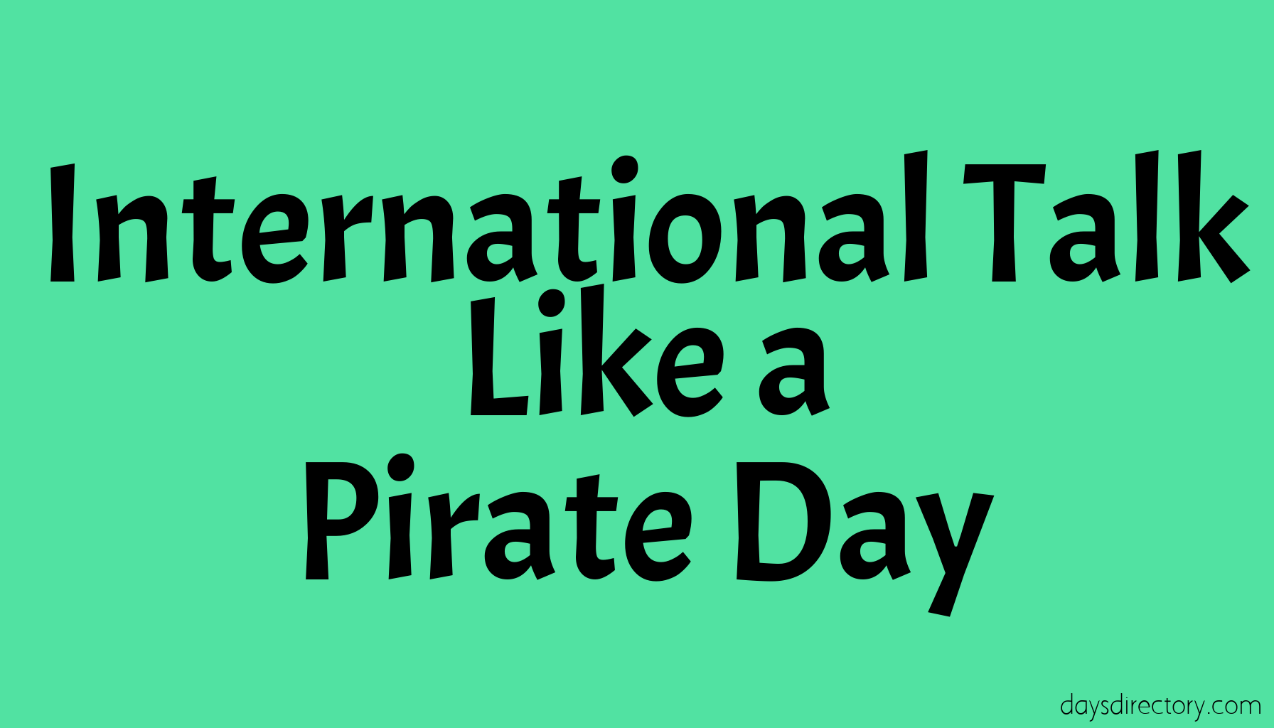 International Talk Like a Pirate Day