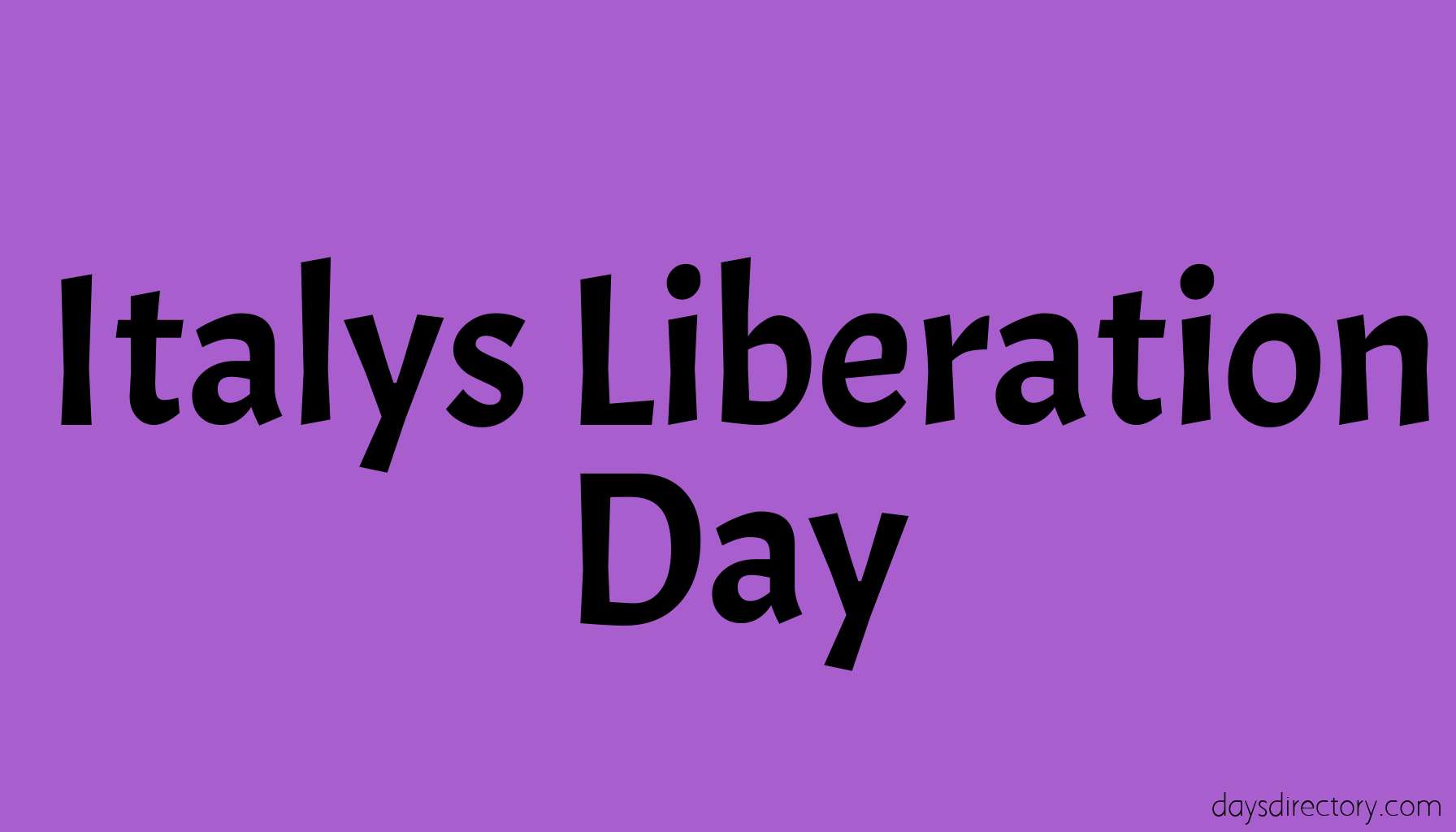 Italys Liberation Day