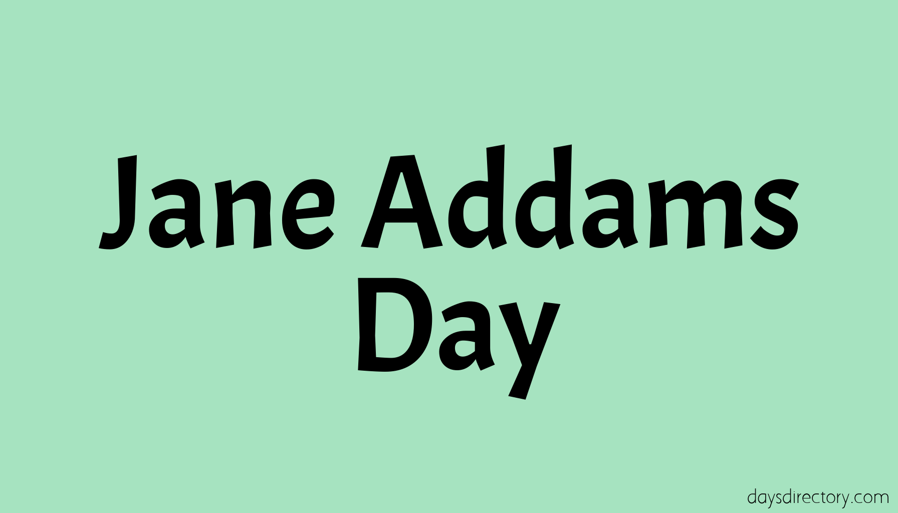 Jane Addams Day