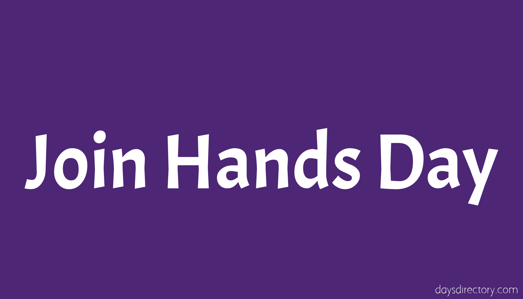 Join Hands Day