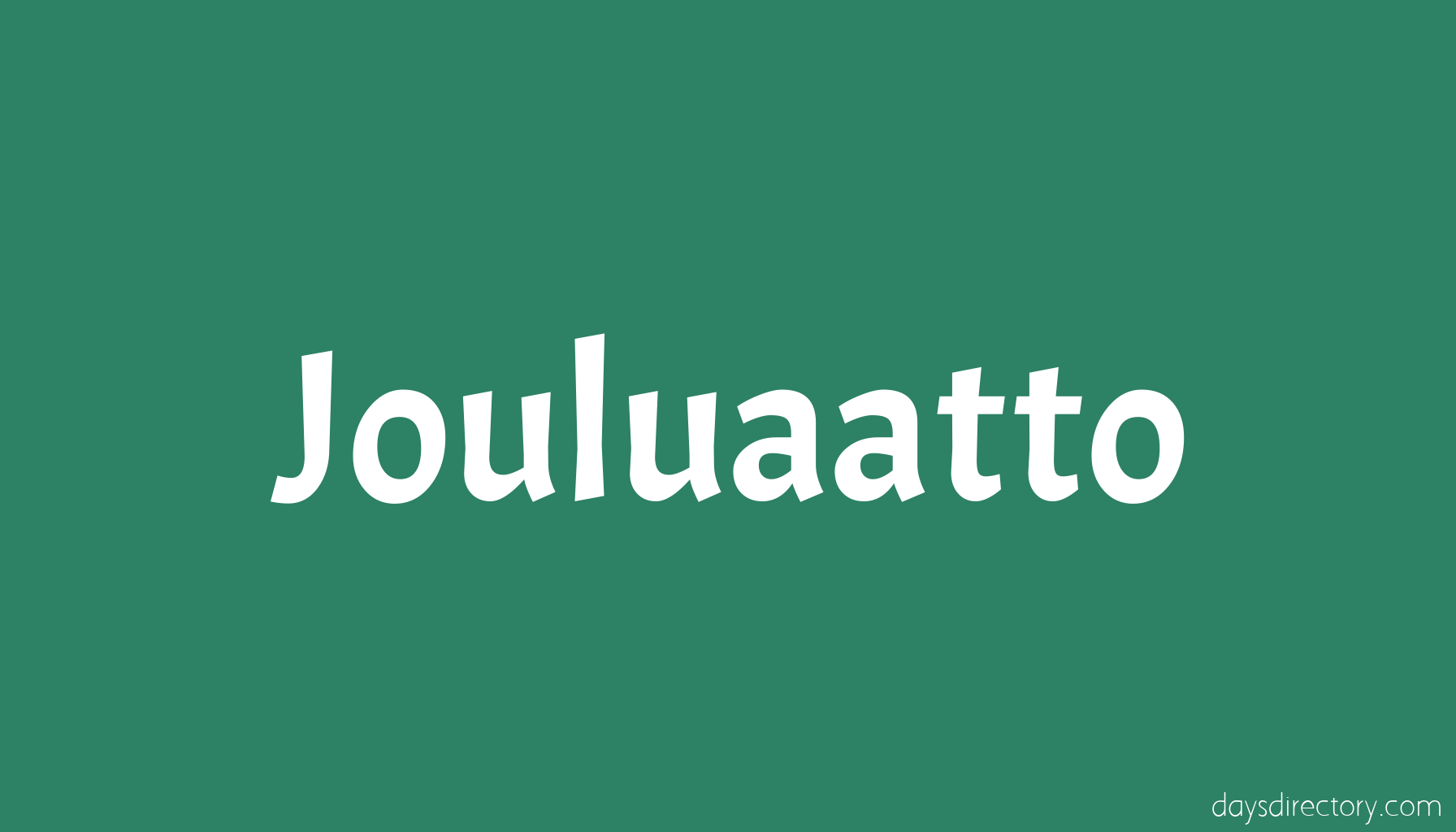 Jouluaatto
