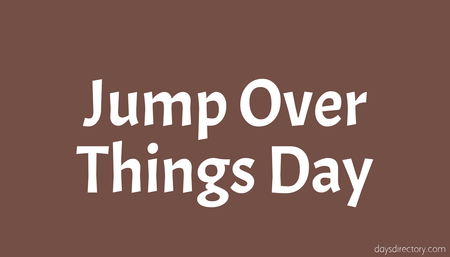 Jump Over Things Day
