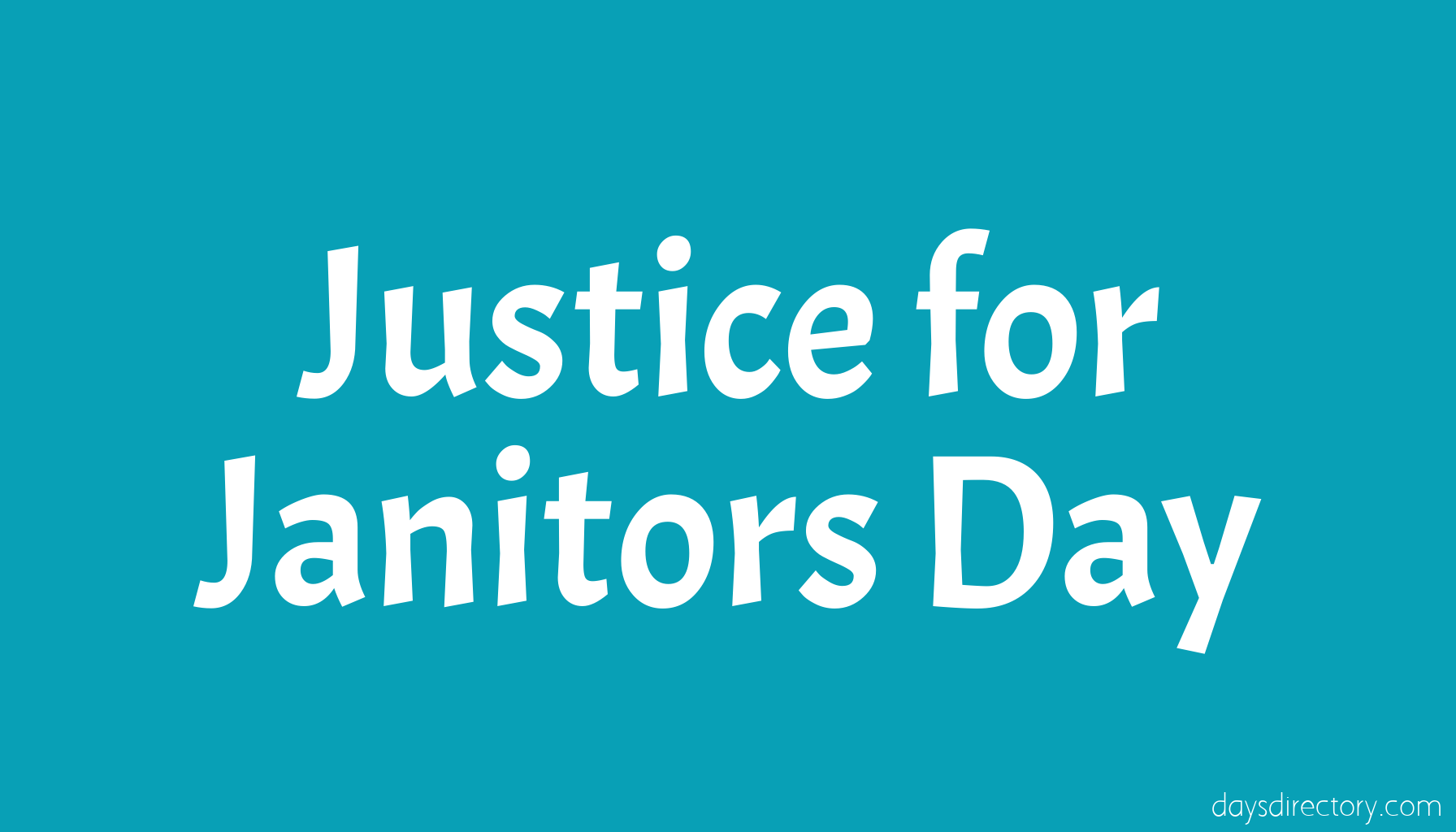 Justice for Janitors Day