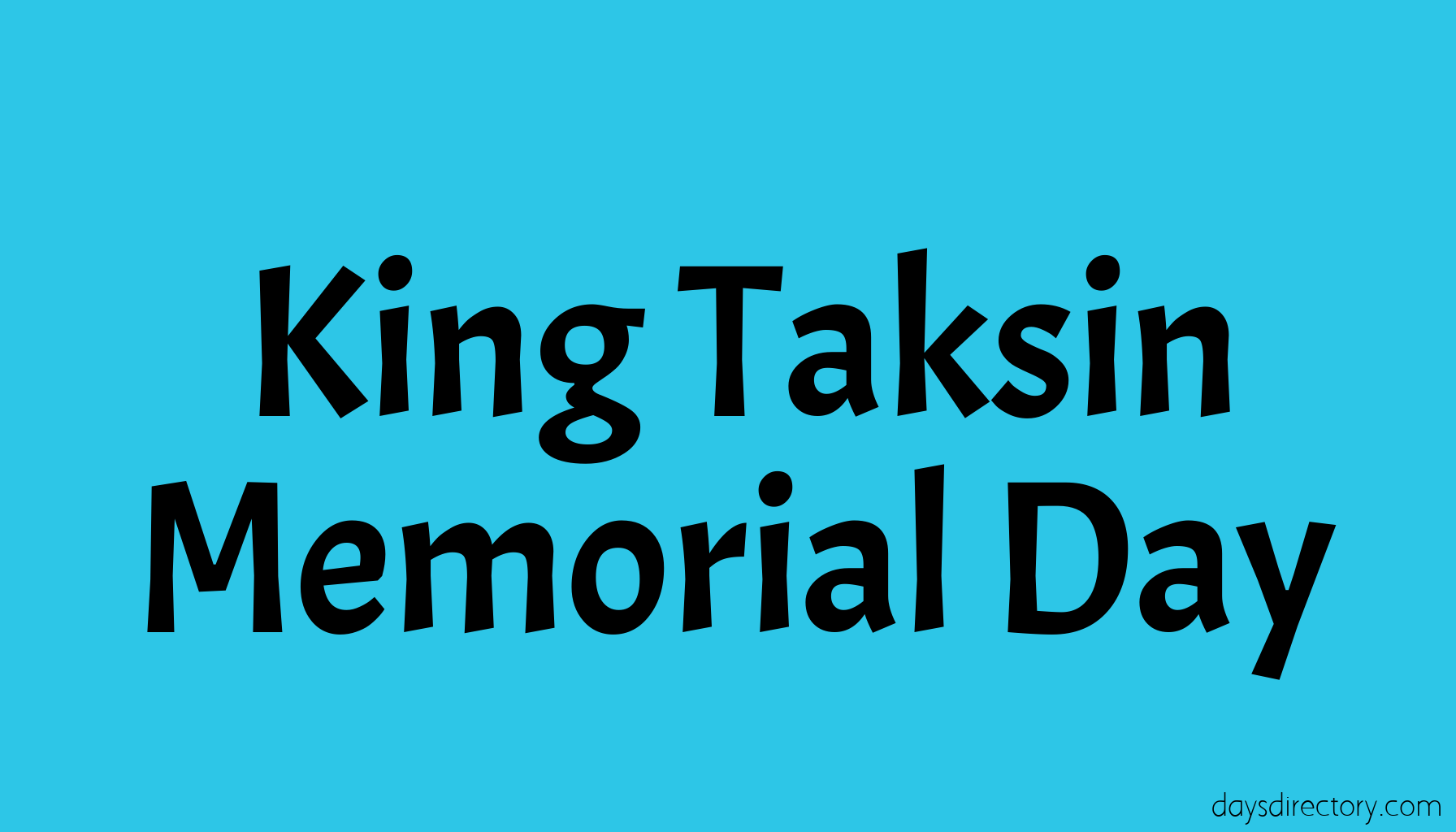 King Taksin Memorial Day