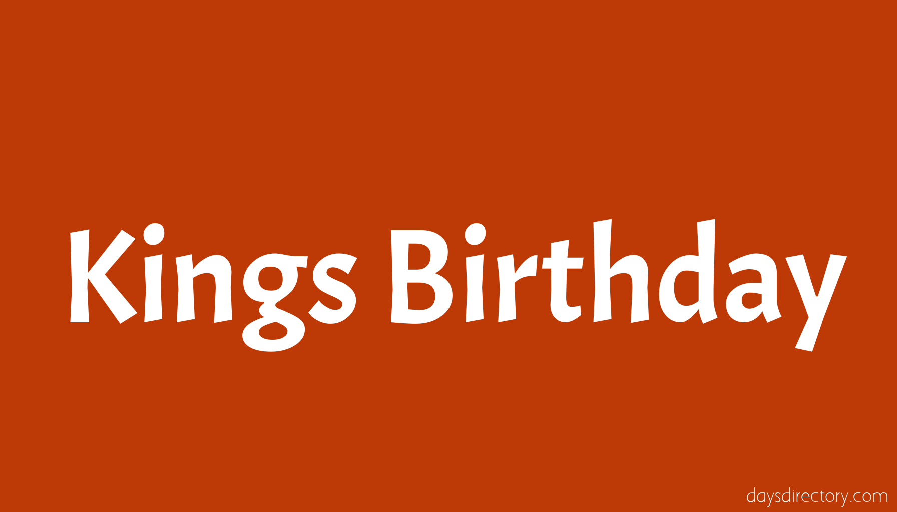 Kings Birthday