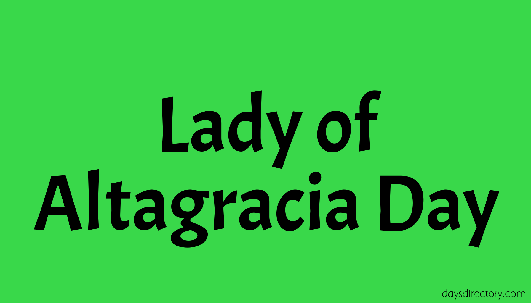 Lady of Altagracia Day