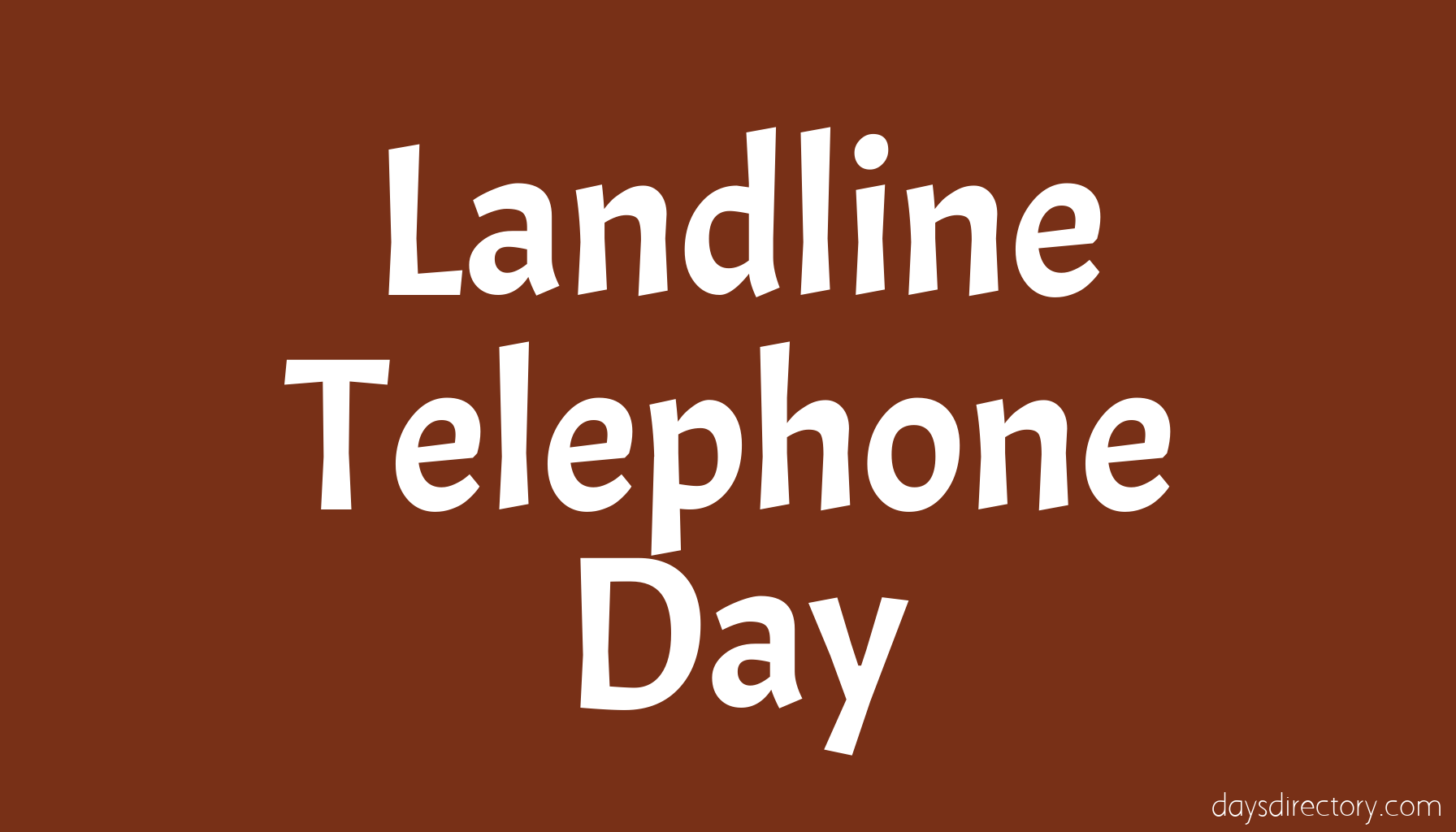 Landline Telephone Day