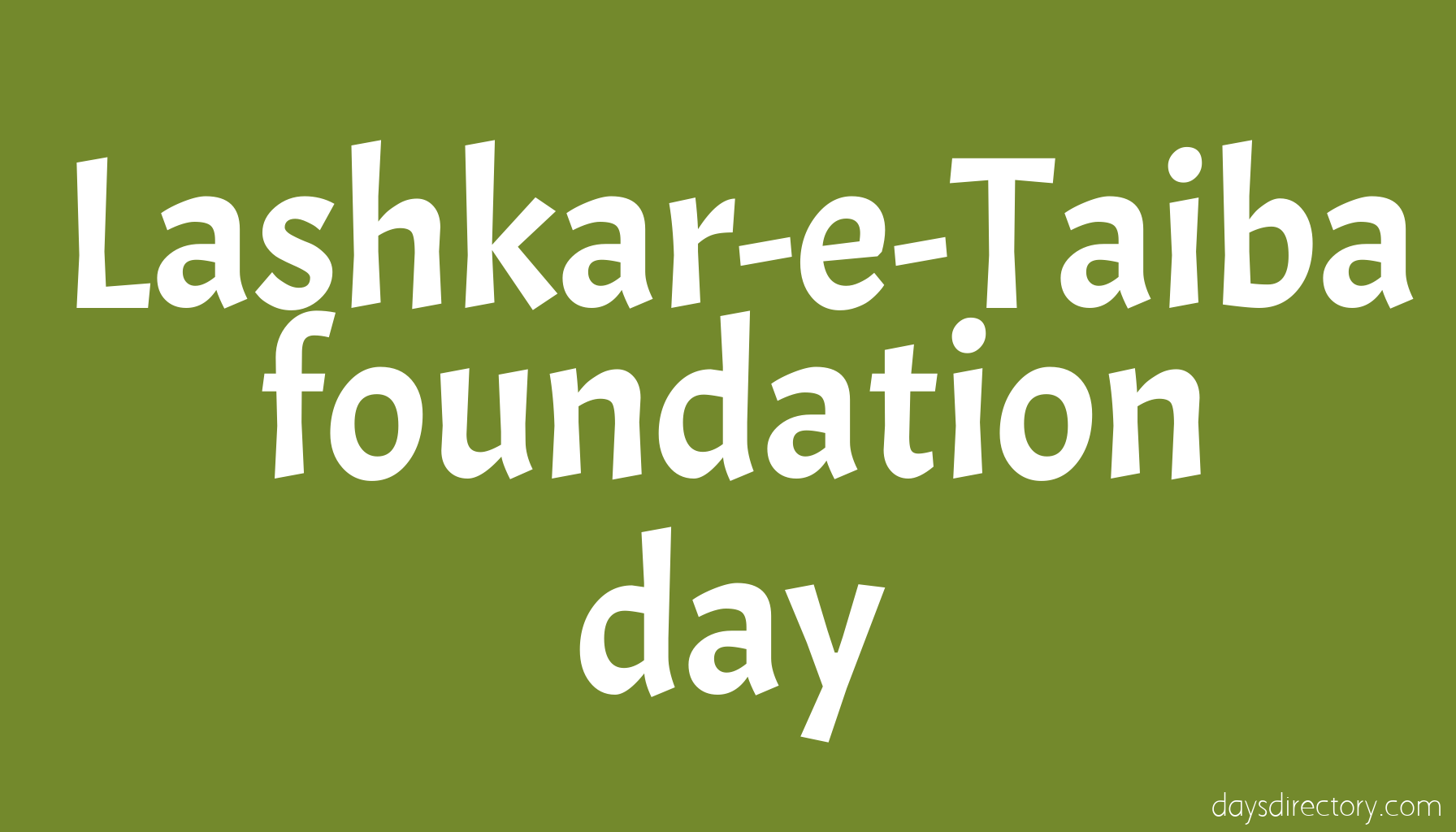 Lashkar-e-Taiba foundation day
