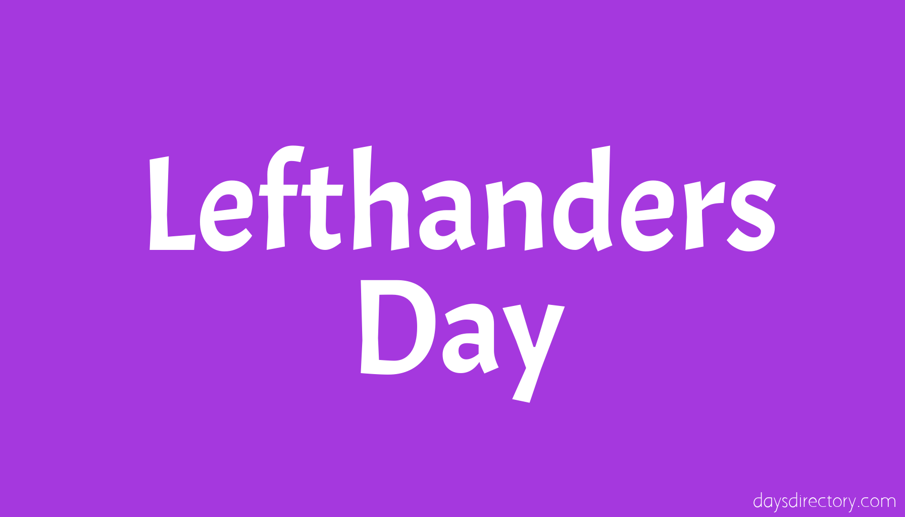 Lefthanders Day