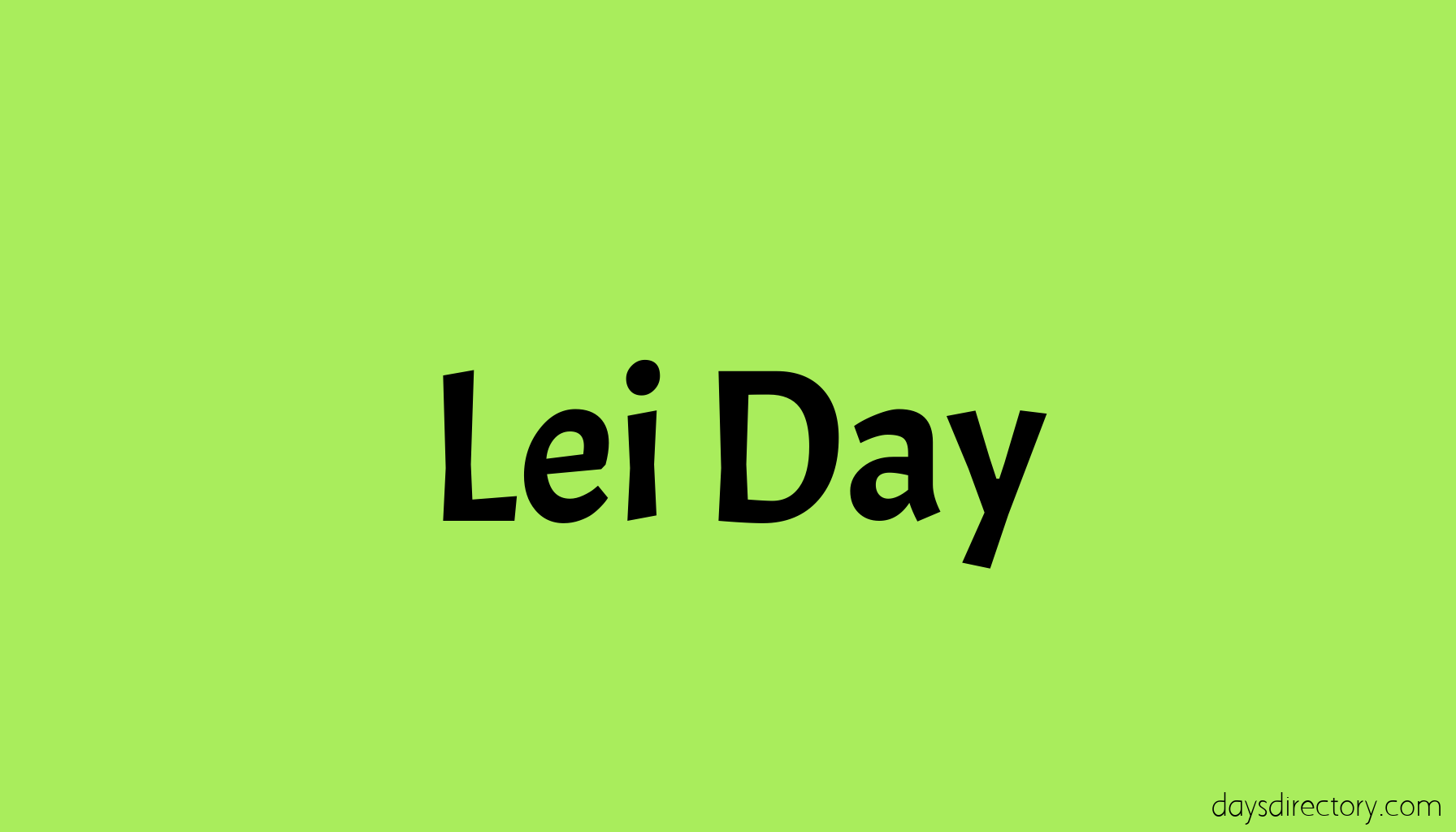 Lei Day