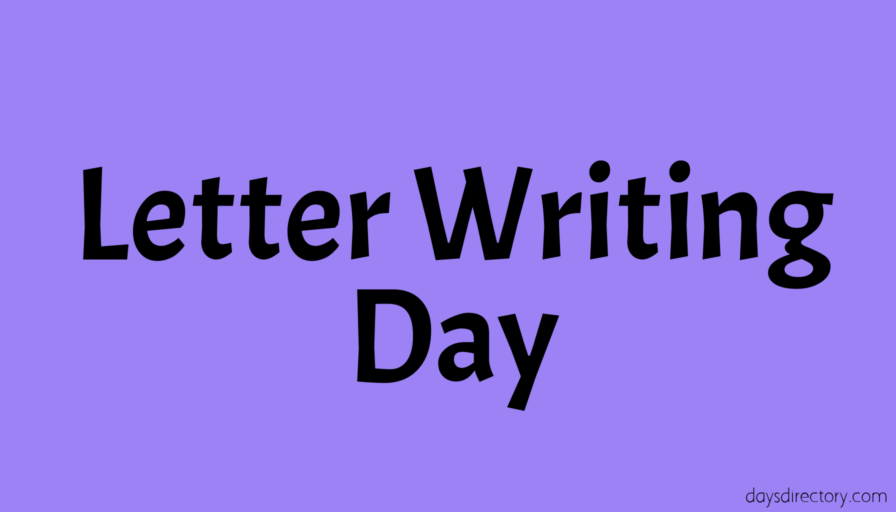 Letter Writing Day