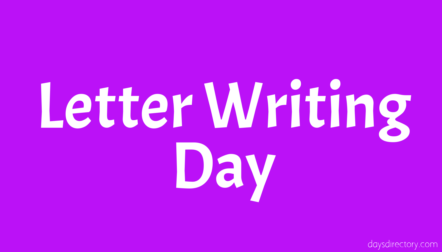 Letter Writing Day