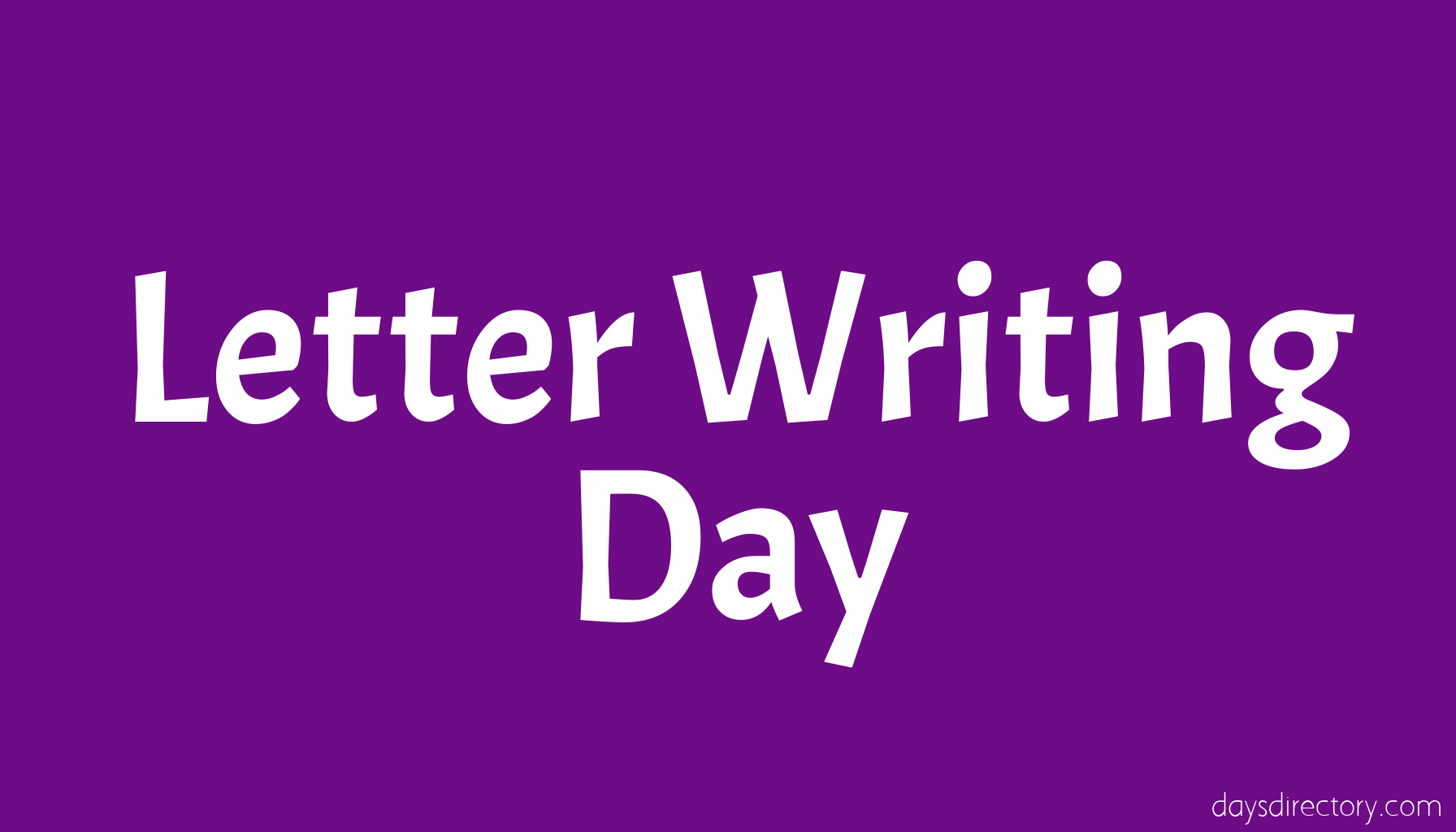 Letter Writing Day