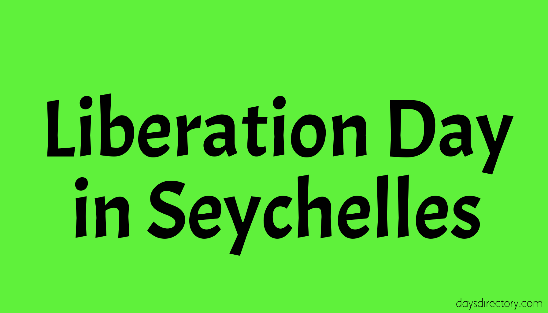 Liberation Day in Seychelles