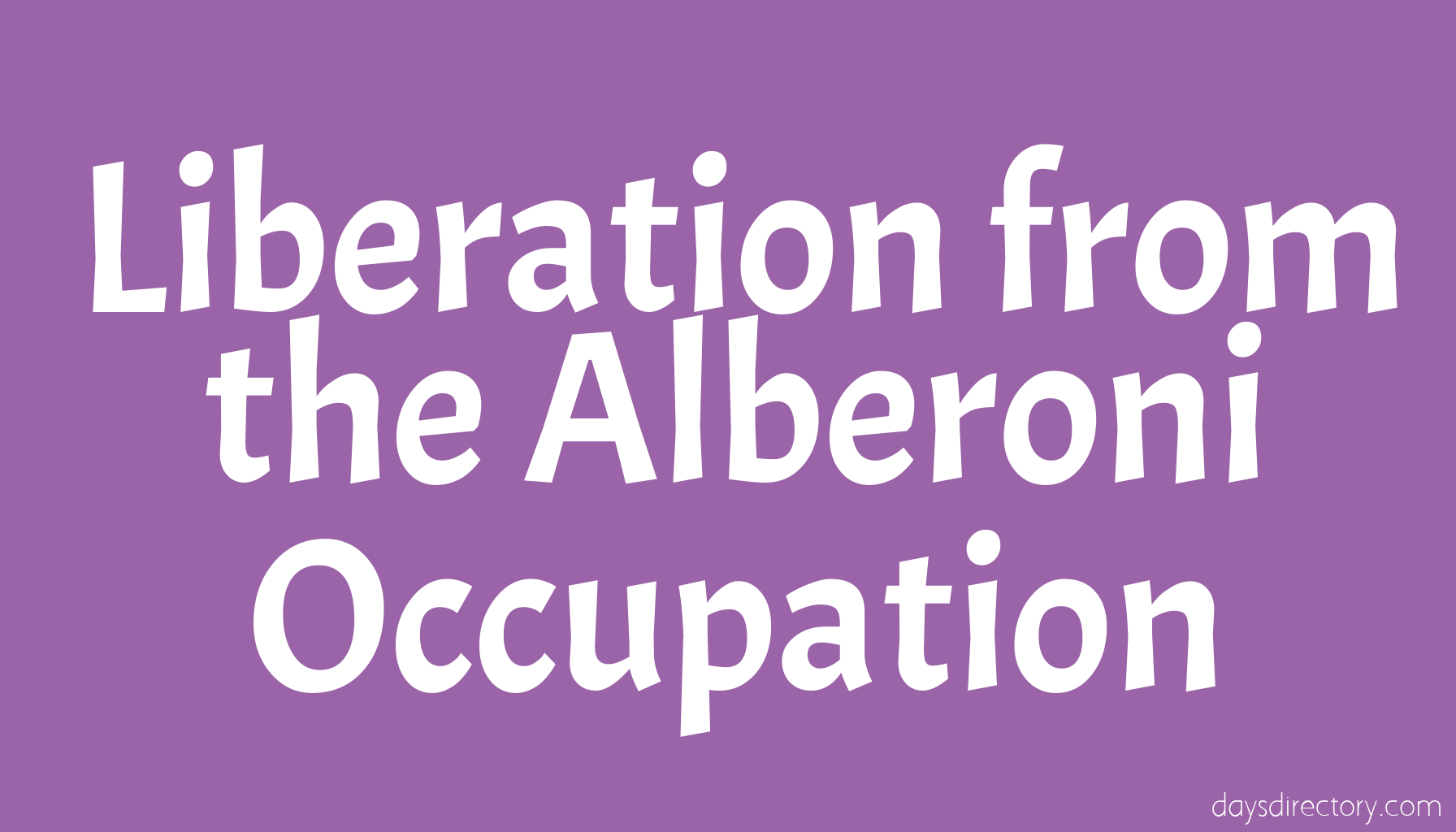 Liberation from the Alberoni Occupation