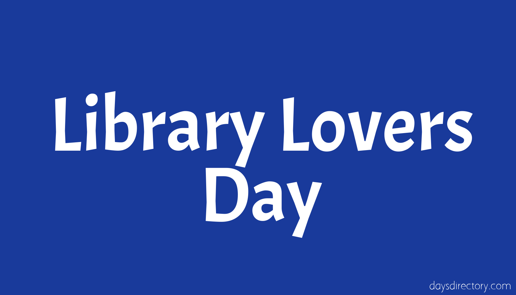 Library Lovers Day