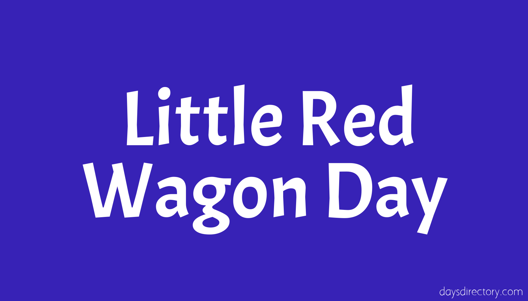 Little Red Wagon Day