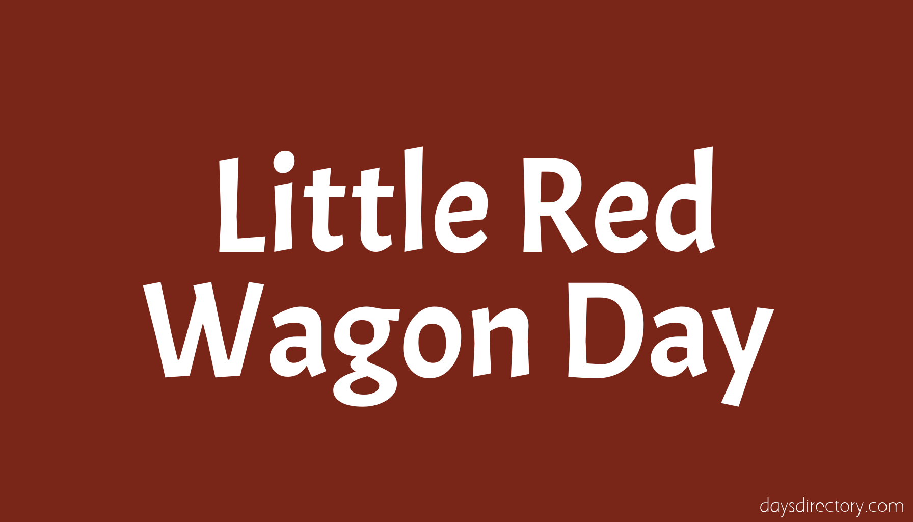 Little Red Wagon Day