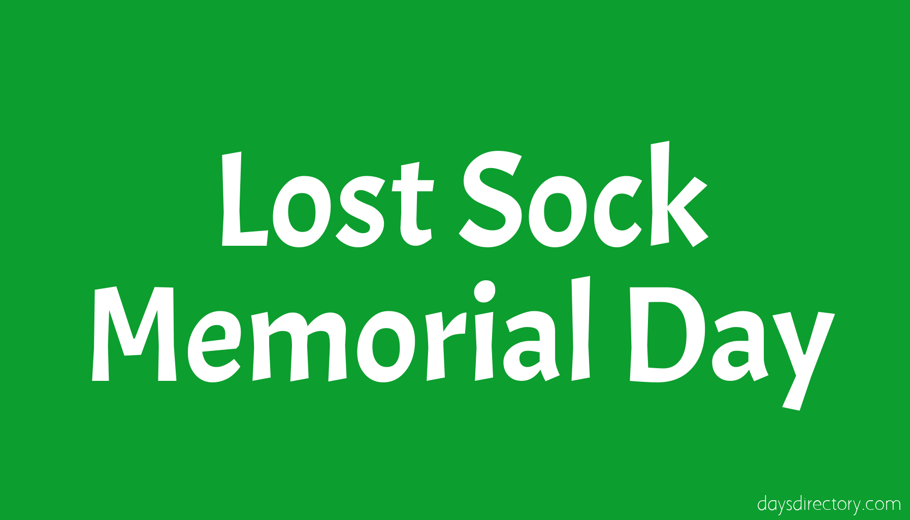 Lost Sock Memorial Day