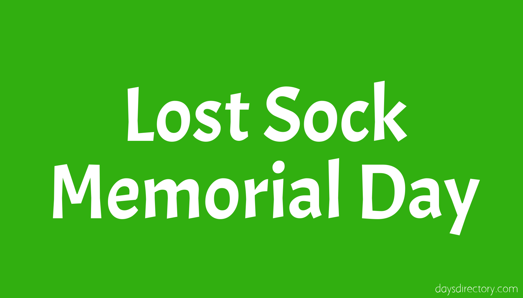 Lost Sock Memorial Day