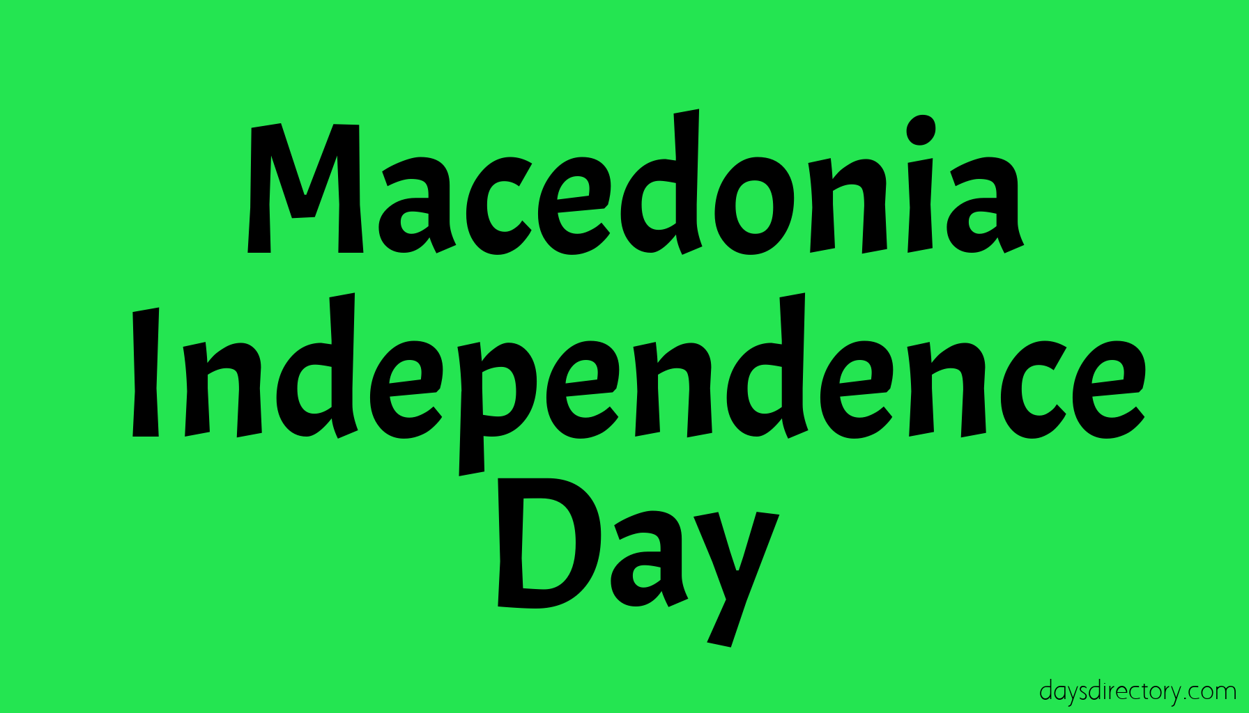 Macedonia Independence Day
