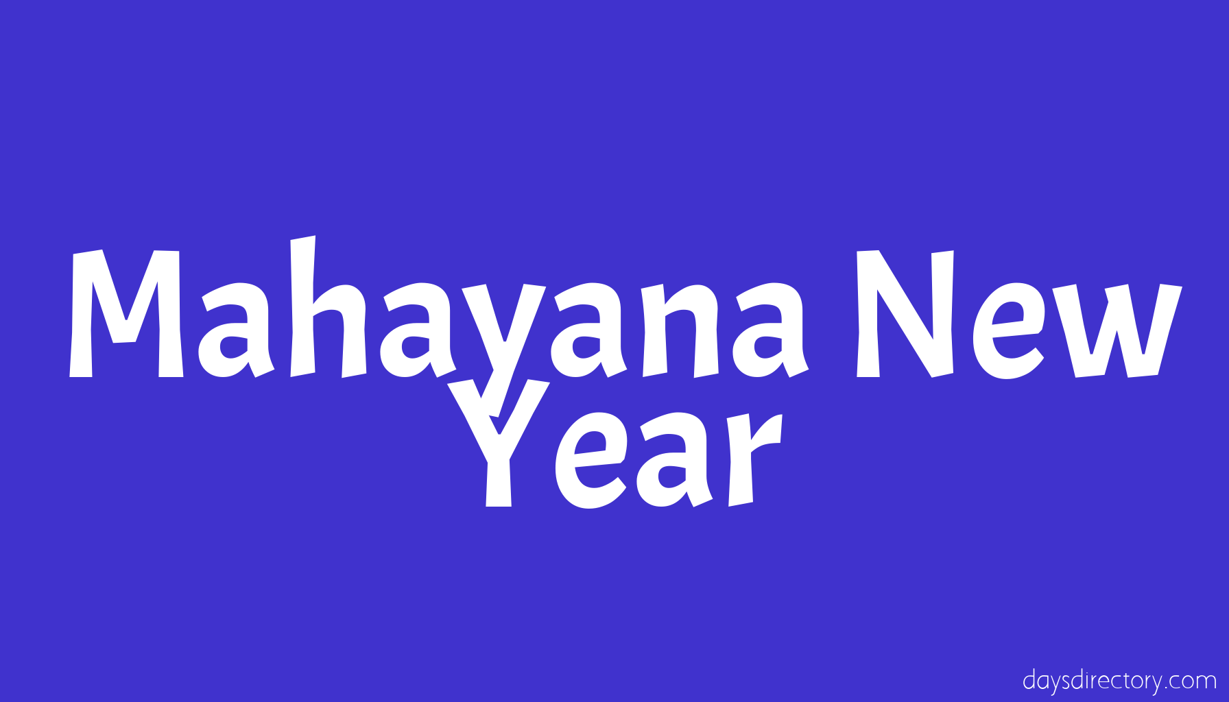 Mahayana New Year
